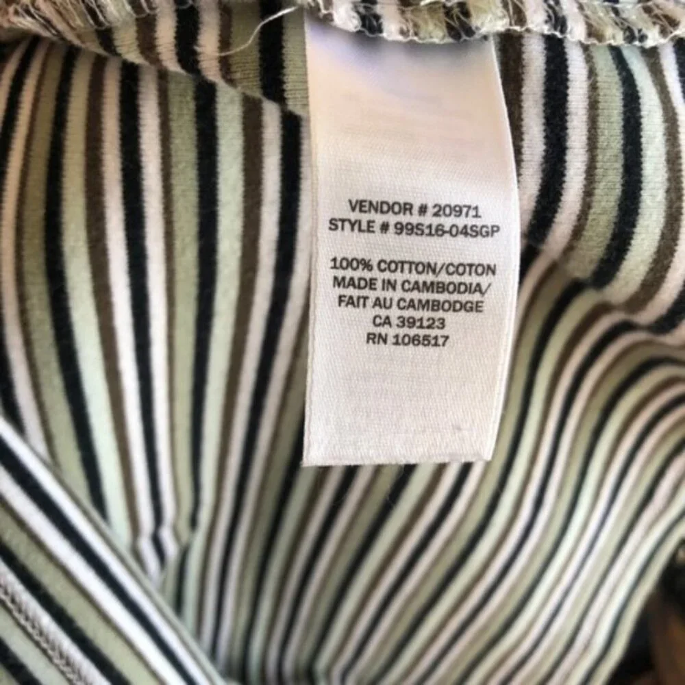 Northern Reflections T Shirt XL Stripes 100% Cotton Short Sleeve - Picture 7 of 8